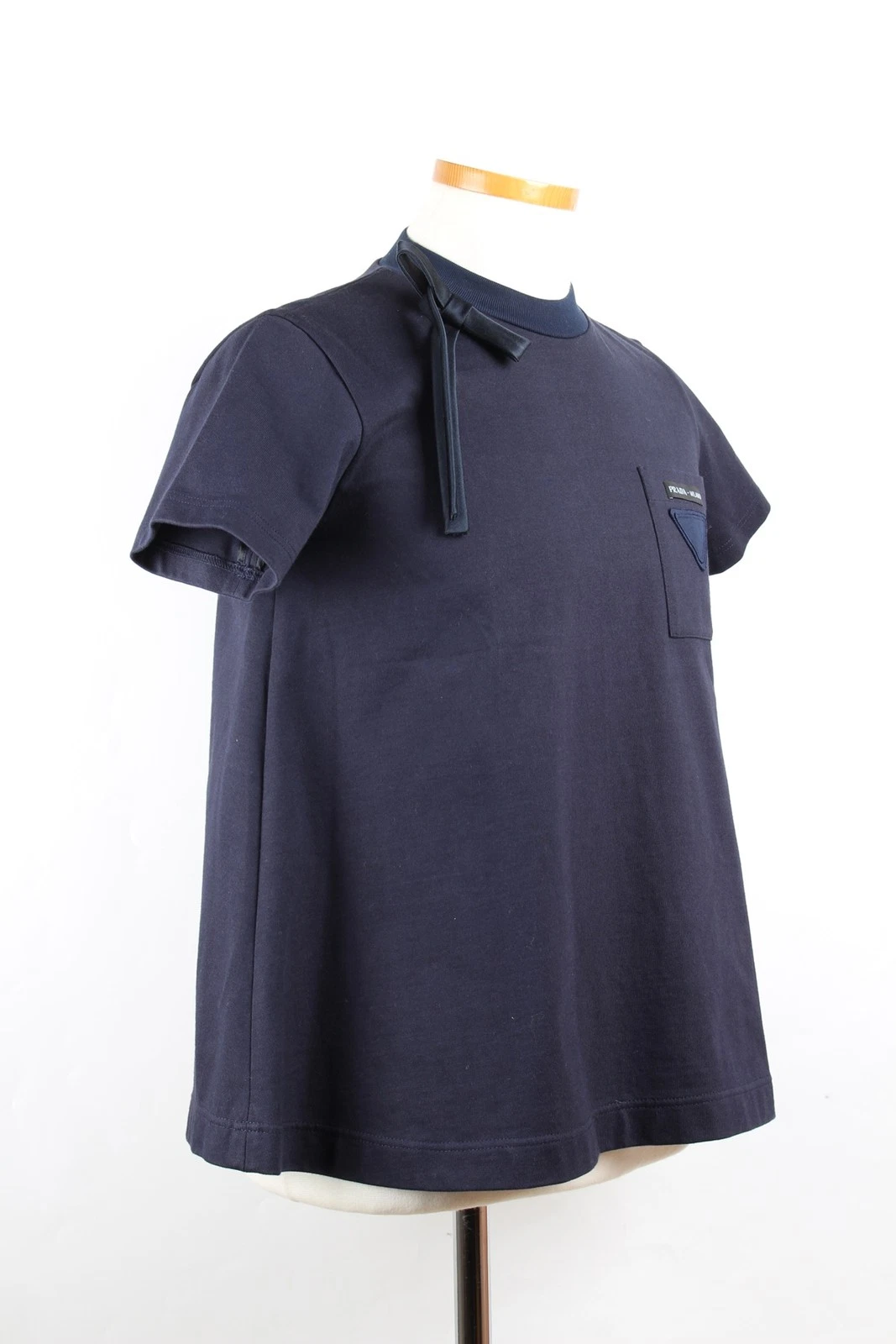 T shirt Prada nastro manica corta 38 blu navy 71625488