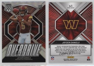 2024 Panini Mosaic Overdrive Silver Prizm Jayden Daniels #5 Rookie RC