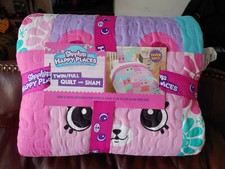 Juego de edredón y farsa Shopkins Happy Places doble/completo, edredón acolchado
