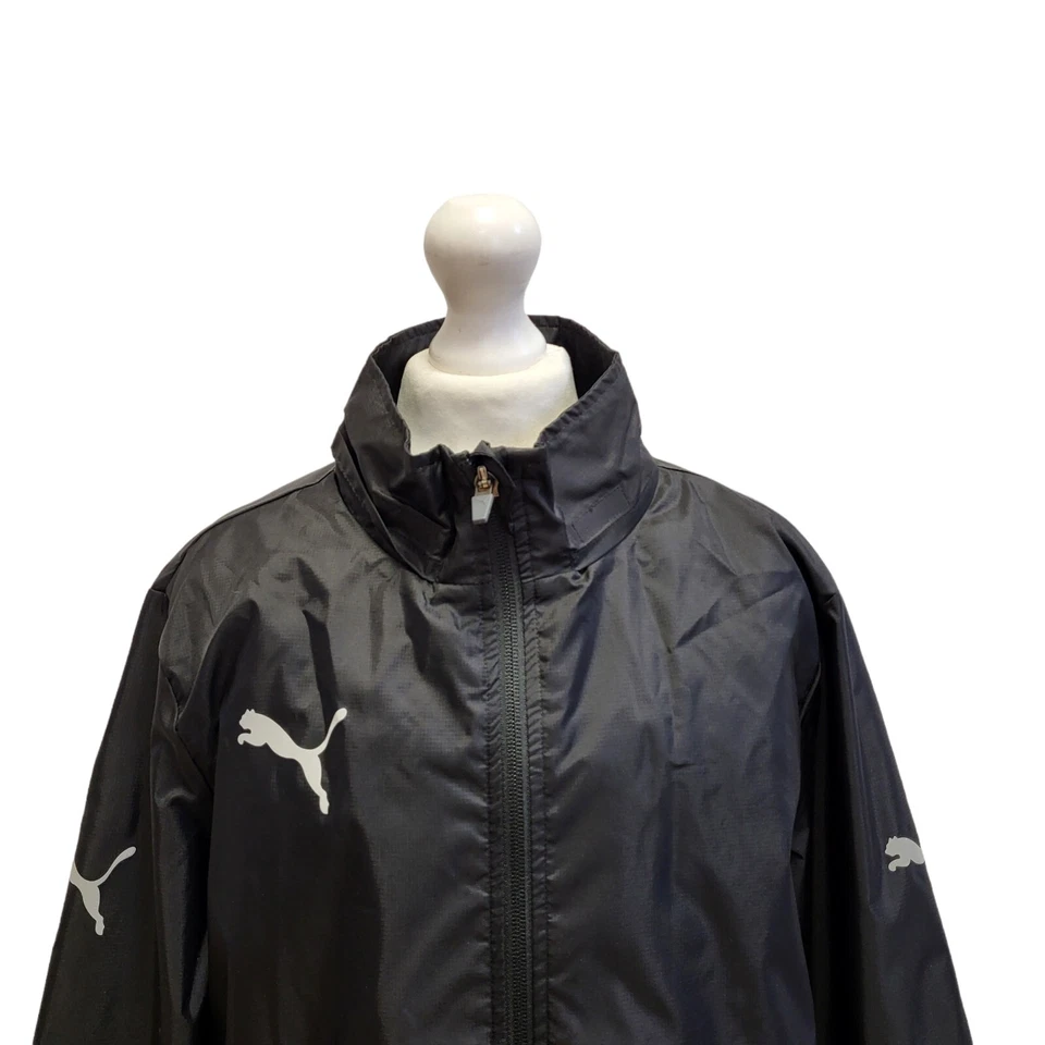 Puma Black Windbreaker Zipped Sports Jacket Uk Girl's Size XL J5 - Image 3 of 4