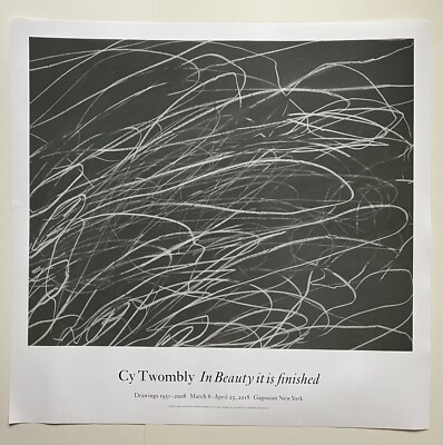 CY TWOMBLY, official exhibition poster, Gagosian Gallery, New York