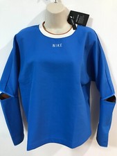 Nike Sportswear Teck Pack Women's S Blue Crew Neck Sweatshirt 120 NWT 930765
