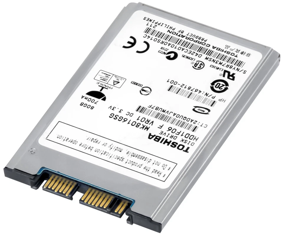TOSHIBA 80GB 5.4K 8MB Microsata 1.8'' MK8016GSG - Image 3 of 3