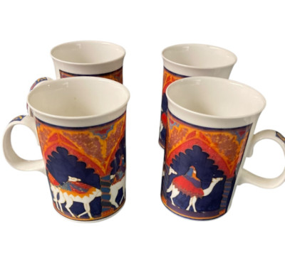 Susan Walpole Dunoon Dubai Camels Limited Edition Mugs Set of 4
