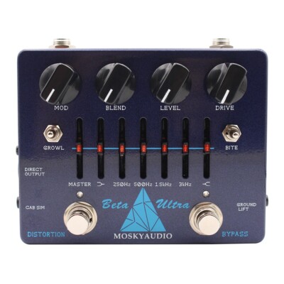 Mosky Beta Ultra Guitar Bass Preamp Distortion Direct Box AUX In Headphone Out