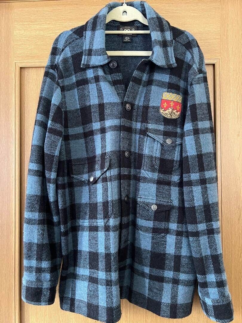 RRL Double RL RALPH LAUREN shirt jacket Plaid M Wool Blue RRL Double RL RALPH LAUREN shirt jacket Plaid M Wool Blue