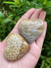 Large Genuine Gemstone Heart, Polished Crystal Gemstone Puffy Hearts,Pick a Type