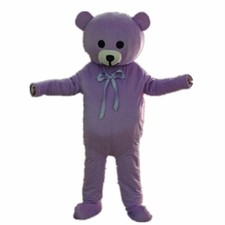Teddy Bear Mascot Costume Halloween Role-playing Party Floral Dress Adult Set