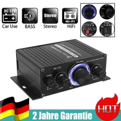 Mini 400W HiFi Verstärker Aluminium Audio Stereo Power Amplifier Vorverstärker