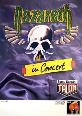 NAZARETH  rares Konzertplakat von 1984  gerollt