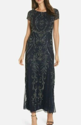 Pisarro Nights Embellished Mesh Gown: Size 4 | eBay
