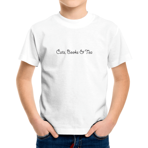 Cats Books & Tea Toddler Kids Tee Youth T-Shirt Baby Bodysuit Cute Book Cat Love - Picture 9 of 34
