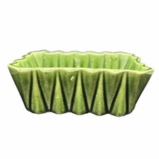 Vintage UPCO USA Pottery Green Rectangle Ceramic Planter 276