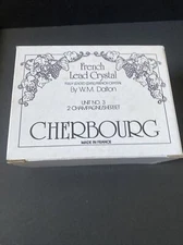 Cherbourg Crystal Champagne/Sherbet French Lead Unit #3 - Set of 2 W. M. Dalton 