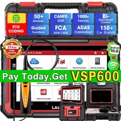 2025 LAUNCH X431 Pro Elite V 5.0 Bidirectional Car Diagnostic Scanner ECU Coding
