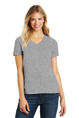District Womens Short Sleeve Perfect Blend V Neck Stylish T-Shirt DM1190L 