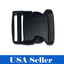 10X 2 Inch Plastic Black Strap Webbing Side Release Buckle Clasp Craft 5 cm 2"