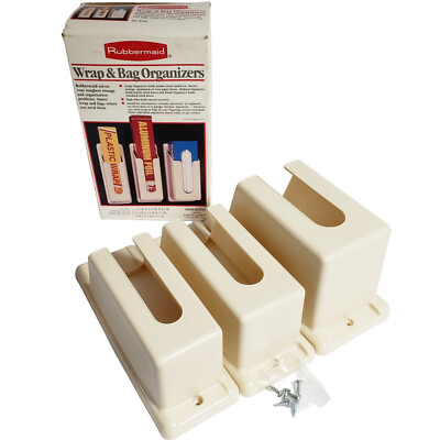 Rubbermaid Wrap Bag Organizers Holder Storage Cabinet Door Pantry  Organization