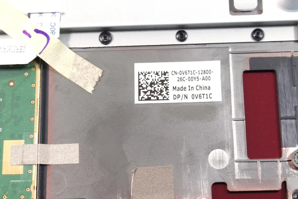 Reposamanos Dell Inspiron 14z N411Z RED CU180 con botón de ratón TouchPad V6T1C 0V6T1C Foto 4 de 4