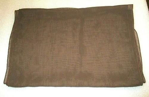 Dark Brown Neck Scarf Long Soft Sheer Fabric Tie Wrap Classic Long - Picture 2 of 3