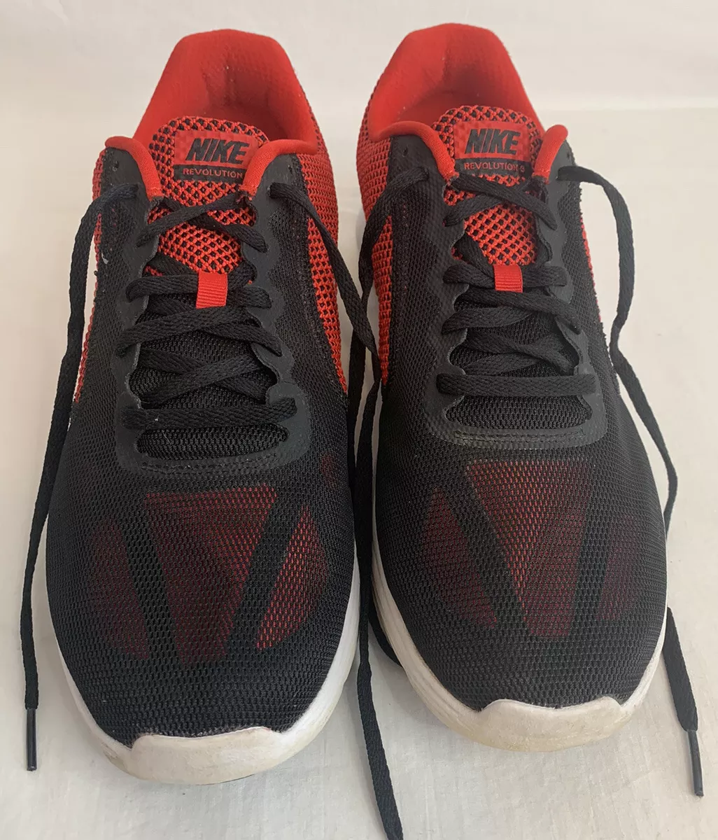 Nike revolution 3 red black clearance