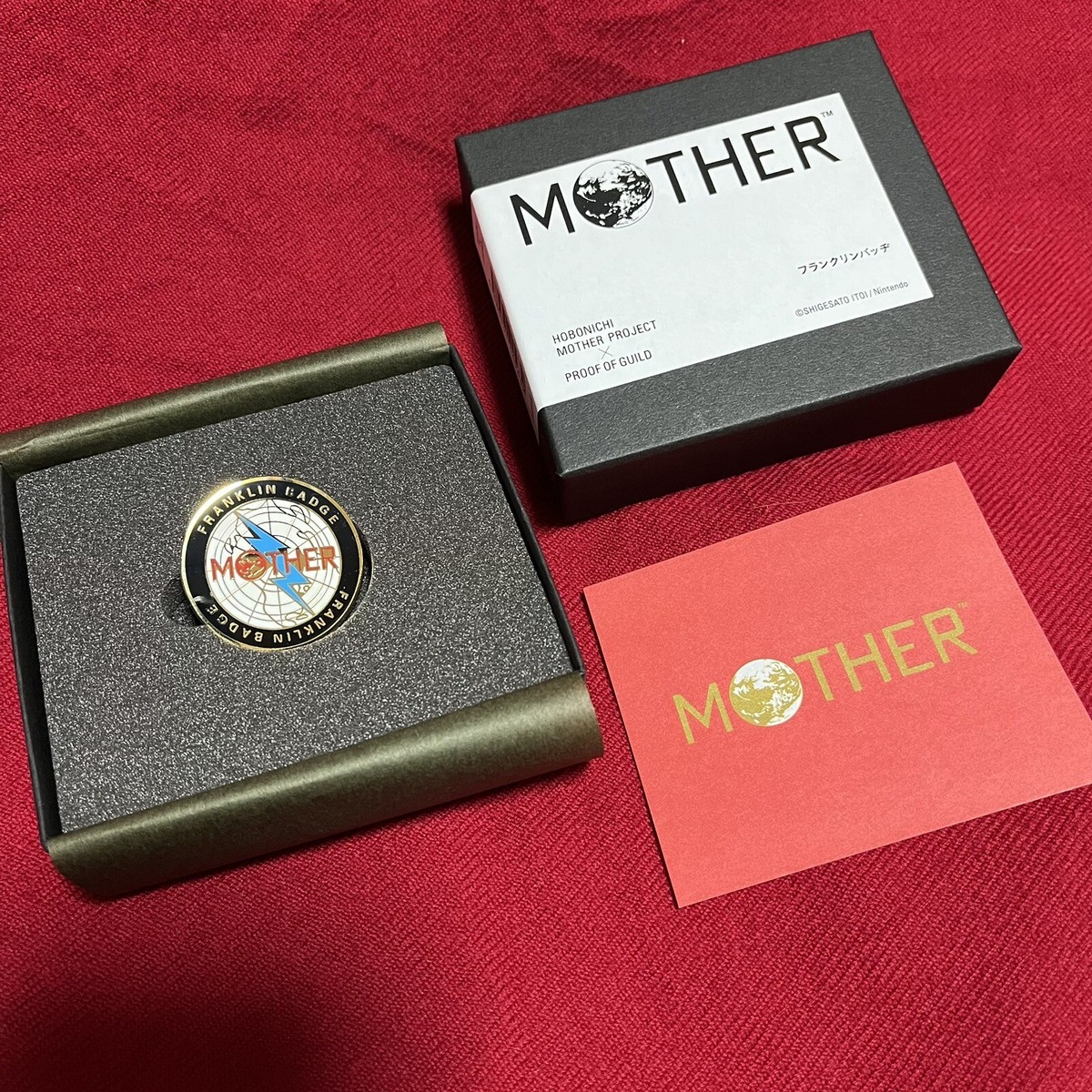 MOTHER Franklin Badge PROOF OF GUILD EARTHBOUND Nintendo Authentic