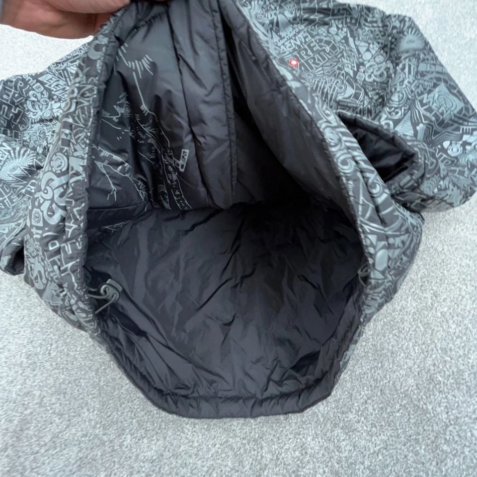Vintage Y2K Element Jacket Men Medium Black Puffer Coat Skate All Over Print AOP - Image 4 of 4