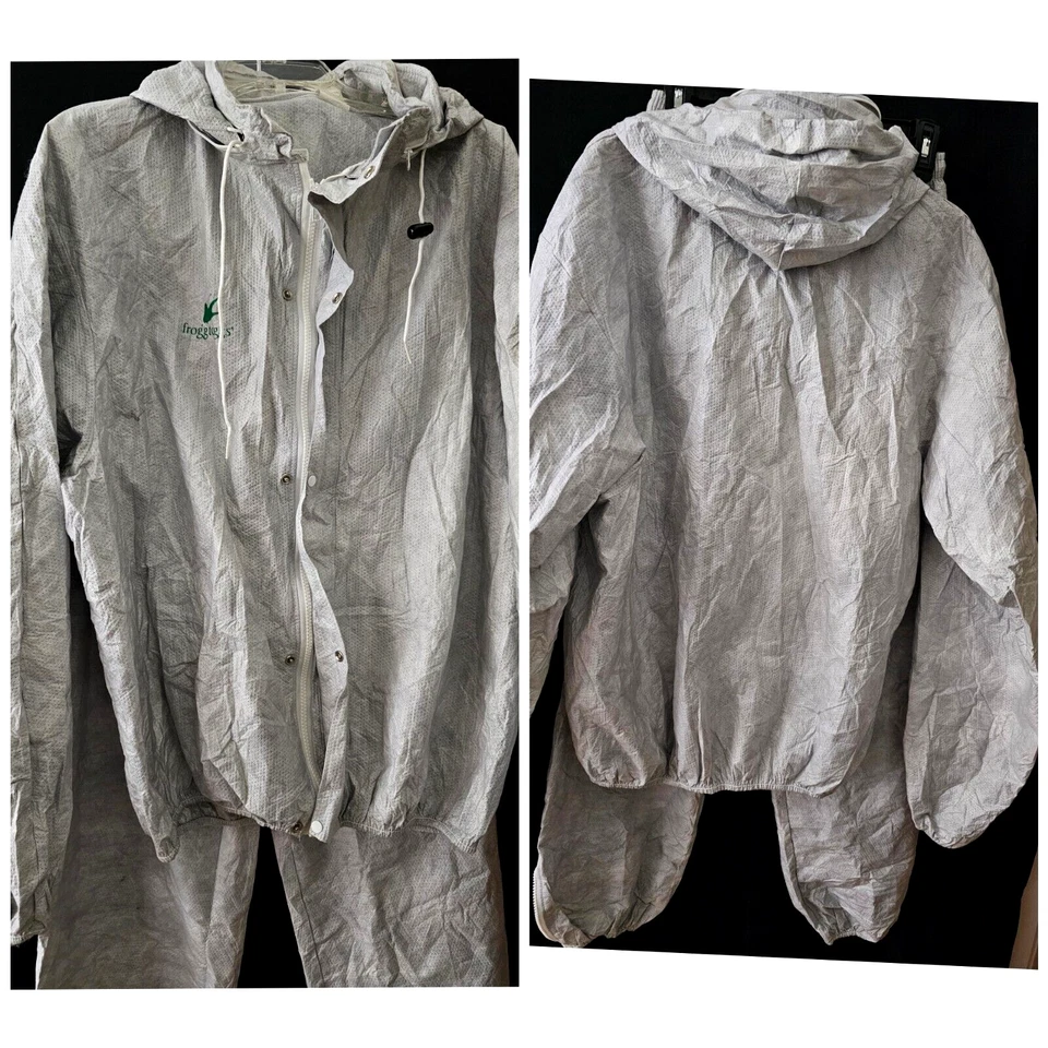 FROGG TOGGS Gray Ultra-Lite Waterproof Breathable 2-Pc.Rain Suit Size S-MD - Image 3 of 4