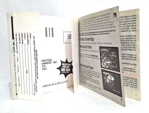 Vintage 2000 ATV Quad Power Racing PS1 Playstation 1 Instruction Manual Only - Picture 3 of 3