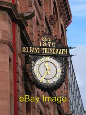 Foto 6x4 Belfast: Telegraph Zeitungsbüro (Uhrdetail) Belfast Coun c2007