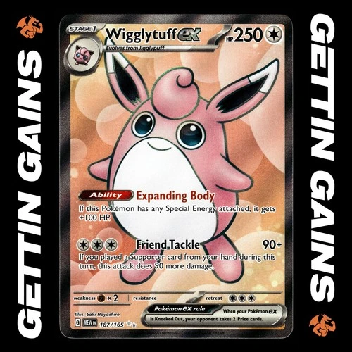 Wigglytuff ex - 187/165 - Ultra Rare - Scarlet & Violet 151 - Pokemon Card - NM