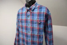 Duluth Trading Co. Flannel Camp Shirt Relaxed Fit Plaid Mens Sz 3XLT 3XL TALL