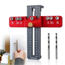 RUITOOL Cabinet Hardware Jig Tool, Aluminium Alloy Cabinet Handle Install Tem...