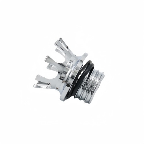 Chrome Motorcycle Gas Cap Fuel Tank Billet King Crown For Harley Softail Dyna - 第 9/10 張圖片