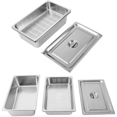 3-Pack Full Size Hotel Pan Steam Table Pan Restaurant Dishes Food Warmer Tray