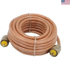 Ultra-Flexible 18FT Clear CB Antenna Coaxial Cable with Soldered Connectors