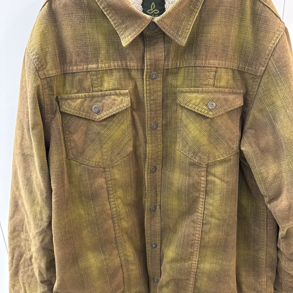 Chaqueta Prana Para Hombre Grande Marrón Gómez Cuadros Pana Sherpa Forrada Cuerpo Exterior Foto 4 de 4