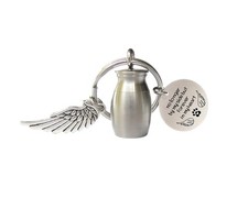 Small Cremation Urn for Pet Ashes Mini Memorial Holder Key Chain Keepsake