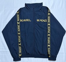 Karl Kani Vintage Trainingsjacke Navy- Goldene Logo- Details Größe M