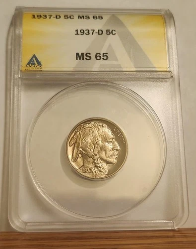 1937-D Buffalo Nickel ANACS MS-65 LOOKS BETTER
