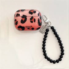 For Airpods 2 4 Pro 2 3 Protective Case Leopard Print Earbuds Cover Hand Strap