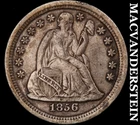 1856 Seated Liberty Dime - Small Date - Scarce  Extra Fine++ Better Date  #J7939