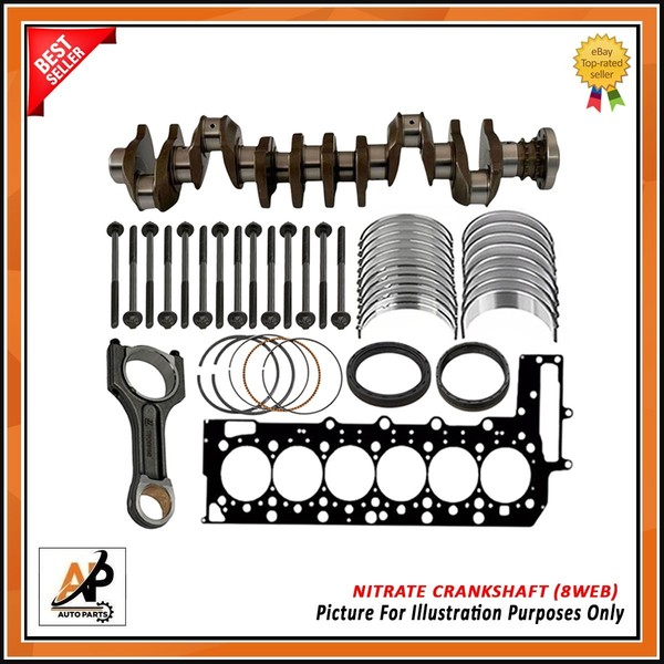 FüR N57 BMW Mini 3.0 N57 D30 A Dieselmotor Umbau Teil Set + Kurbelwelle 8 Web-image