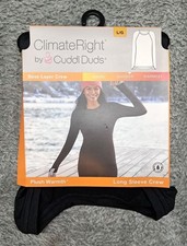 New Climate Right Cuddl Duds Long Sleeve Crew Shirt Base Layer Plush Warmth