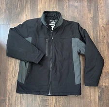 Refrigiwear Jacket Mens Medium Black Softshell Insulated 0490R Workwear Full Zip