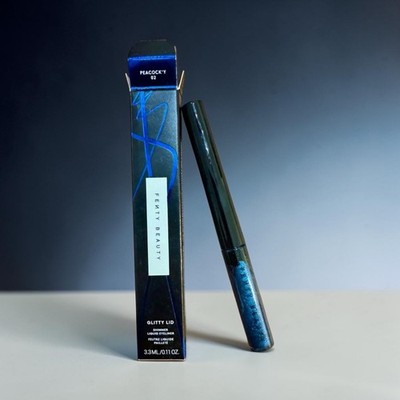 FENTY BEAUTY GLITTY LID Blue Shimmer Liquid Eyeliner 02 PEACOCK'Y 3.3ML/0.11 OZ