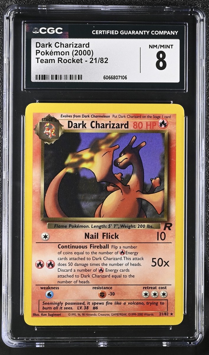 CGC 8 Dark Charizard 2000 Team Rocket 21/82 Pokemon Card | eBay