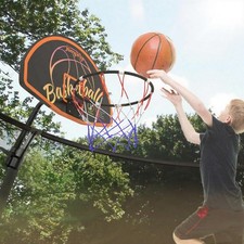 Trampoline Basketball Hoop Attachment Universal Straight Curved Pole Jumpfly
