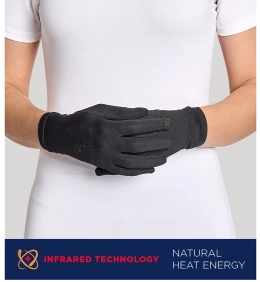 Tommie Copper Performance Finger Gloves Gray Compression Support Grip Small - Image 4 of 4