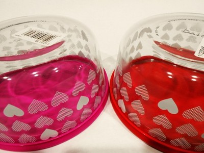 1 PYREX Love 4 CUP Storage Bowl WHITE VALENTINE HEARTS *Choose RED or PINK COVER